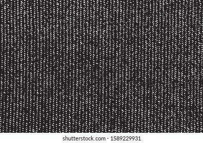 Vector fabric texture. Distressed texture of weaving fabric. Grunge background. Abstract halftone vector illustration. Overlay to create interesting effect and depth. Black isolated on white. EPS10.