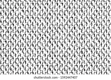 Vector fabric texture. Distressed texture of weaving fabric. Grunge background. Abstract halftone vector illustration. Overlay to create interesting effect and depth. Black isolated on white. EPS10.