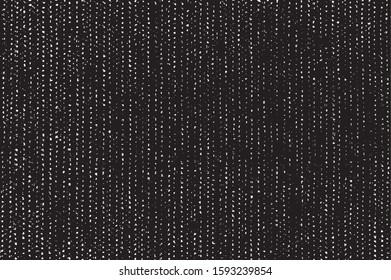 Vector fabric texture. Distressed texture of weaving fabric. Grunge background. Abstract halftone vector illustration. Overlay to create interesting effect and depth. Black isolated on white. EPS10.