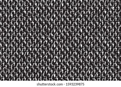 Vector fabric texture. Distressed texture of weaving fabric. Grunge background. Abstract halftone vector illustration. Overlay to create interesting effect and depth. Black isolated on white. EPS10.