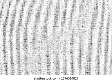 Vector fabric texture. Distressed texture of weaving fabric. Grunge background. Abstract halftone vector illustration. Overlay to create interesting effect and depth. Black isolated on white. EPS10.