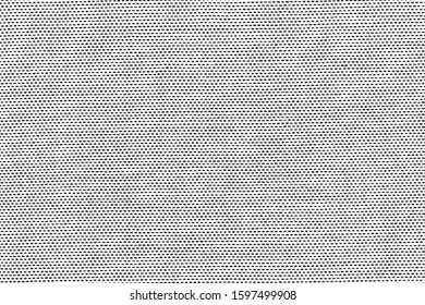 Vector fabric texture. Distressed texture of weaving fabric. Grunge background. Abstract halftone vector illustration. Overlay to create interesting effect and depth. Black isolated on white. EPS10.