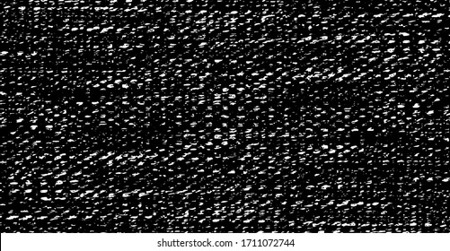 Vector fabric texture. Distressed texture of weaving fabric. Grunge background. Abstract halftone vector illustration. Overlay to create interesting effect and depth. Black isolated on white. EPS10.