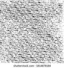Vector fabric texture. Distressed texture of weaving fabric. Grunge background. Abstract halftone vector illustration. Overlay to create interesting effect and depth. Black isolated on white. EPS10.