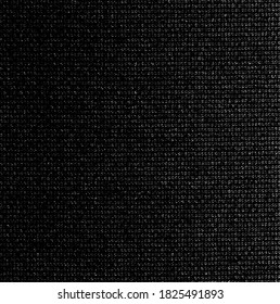Textura de tela vectorial. Textura angustiada de tejido. Borde de fondo. Ilustración del vector de medio tono abstracto. Superposición para crear un efecto interesante y profundidad. Negro aislado en blanco. EPS10.