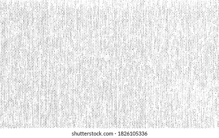 Vektor-Textur. Bedrängte Textur des Webgewebes. brüchiger Hintergrund. Abstrakte Halbtonvektorgrafik. Overlay, um interessante Wirkung und Tiefe zu erzeugen. Schwarz einzeln auf Weiß. EPS10.