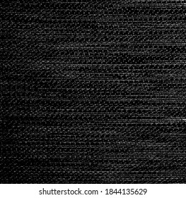 Vector fabric texture. Distressed texture of weaving fabric. Grunge background. Abstract halftone vector illustration. Overlay to create interesting effect and depth. Black isolated on white. EPS10.