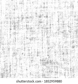 Vector fabric texture. Distressed texture of weaving fabric. Grunge background. Abstract halftone vector illustration. Overlay to create interesting effect and depth. Black isolated on white. EPS10.