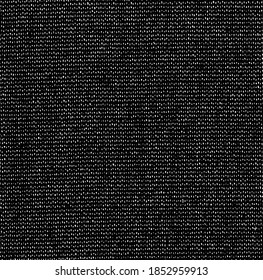 Vector fabric texture. Distressed texture of weaving fabric. Grunge background. Abstract halftone vector illustration. Overlay to create interesting effect and depth. Black isolated on white. EPS10.