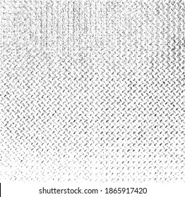 Vector fabric texture. Distressed texture of weaving fabric. Grunge background. Abstract halftone vector illustration. Overlay to create interesting effect and depth. Black isolated on white. EPS10.