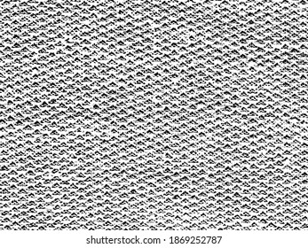   Vector fabric texture. Distressed texture of weaving fabric. Grunge background. 