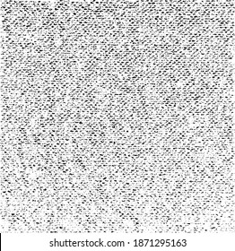 Vector fabric texture. Distressed texture of weaving fabric. Grunge background. Abstract halftone vector illustration. Overlay to create interesting effect and depth. Black isolated on white. EPS10.