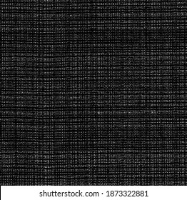 Vektor-Textur. Bedrängte Textur des Webgewebes. brüchiger Hintergrund. Abstrakte Halbtonvektorgrafik. Overlay, um interessante Wirkung und Tiefe zu erzeugen. Schwarz einzeln auf Weiß. EPS10.