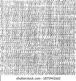 Vektor-Textur. Bedrängte Textur des Webgewebes. brüchiger Hintergrund. Abstrakte Halbtonvektorgrafik. Overlay, um interessante Wirkung und Tiefe zu erzeugen. Schwarz einzeln auf Weiß. EPS10.