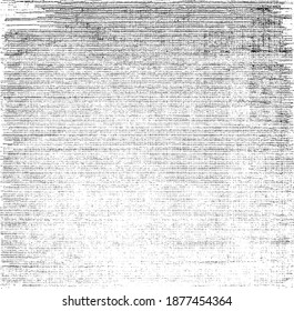 Vector fabric texture. Distressed texture of weaving fabric. Grunge background. Abstract halftone vector illustration. Overlay to create interesting effect and depth. Black isolated on white. EPS10.