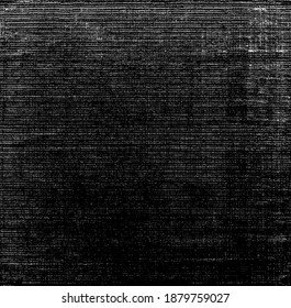 Vector fabric texture. Distressed texture of weaving fabric. Grunge background. Abstract halftone vector illustration. Overlay to create interesting effect and depth. Black isolated on white. EPS10.