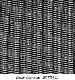 Vector fabric texture. Distressed texture of weaving fabric. Grunge background. Abstract halftone vector illustration. Overlay to create interesting effect and depth. Black isolated on white. EPS10.