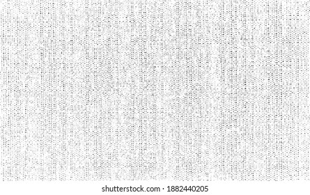 Vector fabric texture. Distressed texture of weaving fabric. Grunge background. Abstract halftone vector illustration. Overlay to create interesting effect and depth. Black isolated on white. EPS10.