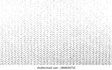 Vector fabric texture. Distressed texture of weaving fabric. Grunge background. Abstract halftone vector illustration. Overlay to create interesting effect and depth. Black isolated on white. EPS10.