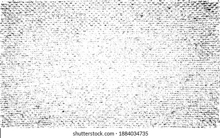 Vector fabric texture. Distressed texture of weaving fabric. Grunge background. Abstract halftone vector illustration. Overlay to create interesting effect and depth. Black isolated on white. EPS10.