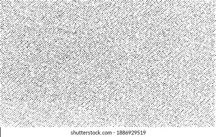 Vector fabric texture. Distressed texture of weaving fabric. Grunge background. Abstract halftone vector illustration. Overlay to create interesting effect and depth. Black isolated on white. EPS10.