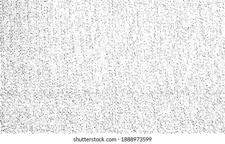 Vector fabric texture. Distressed texture of weaving fabric. Grunge background. Abstract halftone vector illustration. Overlay to create interesting effect and depth. Black isolated on white. EPS10.