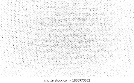 Textura de tela vectorial. Textura angustiada de tejido. Borde de fondo. Ilustración del vector de medio tono abstracto. Superposición para crear un efecto interesante y profundidad. Negro aislado en blanco. EPS10.