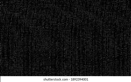 Vector fabric texture. Distressed texture of weaving fabric. Grunge background. Abstract halftone vector illustration. Overlay to create interesting effect and depth. Black isolated on white. EPS10.