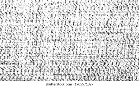 Vector fabric texture. Distressed texture of weaving fabric. Grunge background. Abstract halftone vector illustration. Overlay to create interesting effect and depth. Black isolated on white. EPS10.