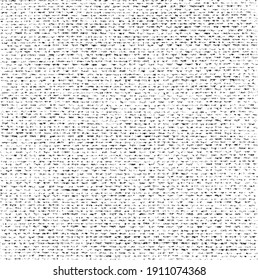 Vector fabric texture. Distressed texture of weaving fabric. Grunge background. Abstract halftone vector illustration. Overlay to create interesting effect and depth. Black isolated on white. EPS10.
