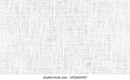 Vector fabric texture. Distressed texture of weaving fabric. Grunge background. Abstract halftone vector illustration. Overlay to create interesting effect and depth. Black isolated on white. EPS10.