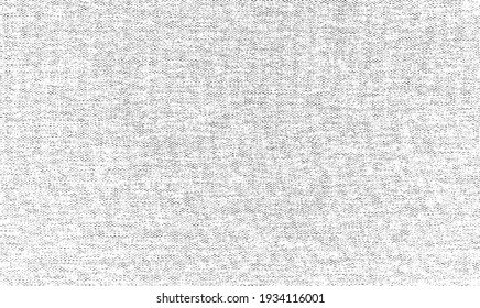 Textura de tela vectorial. Textura angustiada de tejido. Borde de fondo. Ilustración del vector de medio tono abstracto. Superposición para crear un efecto interesante y profundidad. Negro aislado en blanco. EPS10.