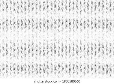 Vector fabric texture. Distressed texture of weaving fabric. Grunge background. Abstract halftone vector illustration. Overlay to create interesting effect and depth. Black isolated on white. EPS10.