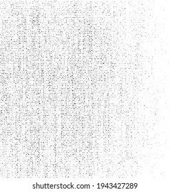 Vektor-Textur. Bedrängte Textur des Webgewebes. brüchiger Hintergrund. Abstrakte Halbtonvektorgrafik. Overlay, um interessante Wirkung und Tiefe zu erzeugen. Schwarz einzeln auf Weiß. EPS10.