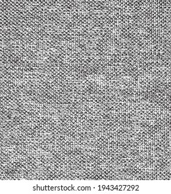 Vektor-Textur. Bedrängte Textur des Webgewebes. brüchiger Hintergrund. Abstrakte Halbtonvektorgrafik. Overlay, um interessante Wirkung und Tiefe zu erzeugen. Schwarz einzeln auf Weiß. EPS10.