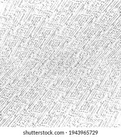 Vector fabric texture. Distressed texture of weaving fabric. Grunge background. Abstract halftone vector illustration. Overlay to create interesting effect and depth. Black isolated on white. EPS10.