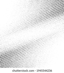 Vector fabric texture. Distressed texture of weaving fabric. Grunge background. Abstract halftone vector illustration. Overlay to create interesting effect and depth. Black isolated on white. EPS10.