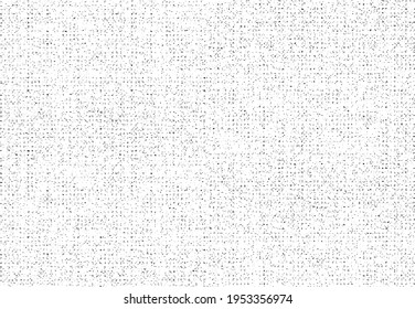 Vector fabric texture. Distressed texture of weaving fabric. Grunge background. Abstract halftone vector illustration. Overlay to create interesting effect and depth. Black isolated on white. EPS10.