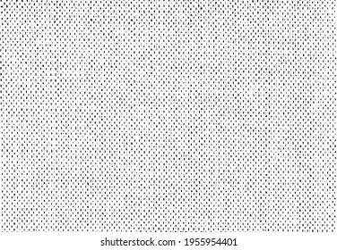 Vector fabric texture. Distressed texture of weaving fabric. Grunge background. Abstract halftone vector illustration. Overlay to create interesting effect and depth. Black isolated on white. EPS10.