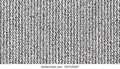 Vector fabric texture. Distressed texture of weaving fabric. Grunge background. Abstract halftone vector illustration. Overlay to create interesting effect and depth. Black isolated on white. EPS10.