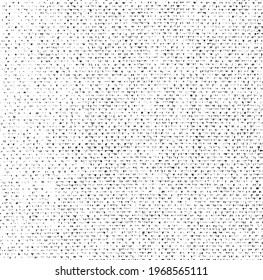 Vector fabric texture. Distressed texture of weaving fabric. Grunge background. Abstract halftone vector illustration. Overlay to create interesting effect and depth. Black isolated on white. EPS10.