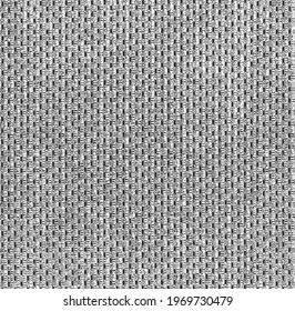Vector fabric texture. Distressed texture of weaving fabric. Grunge background. Abstract halftone vector illustration. Overlay to create interesting effect and depth. Black isolated on white. EPS10.