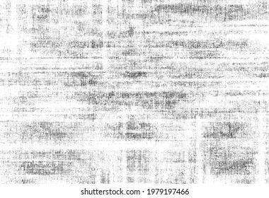 Vector fabric texture. Distressed texture of weaving fabric. Grunge background. Abstract halftone vector illustration. Overlay to create interesting effect and depth. Black isolated on white. EPS10.