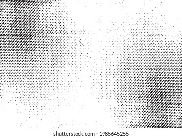 Vector fabric texture. Distressed texture of weaving fabric. Grunge background. Abstract halftone vector illustration. Overlay to create interesting effect and depth. Black isolated on white. EPS10.