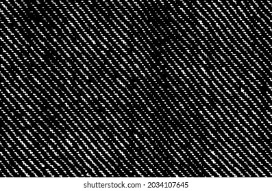 Vector fabric texture. Distressed texture of weaving fabric. Grunge background. Abstract halftone vector illustration. Overlay to create interesting effect and depth. Black isolated on white. EPS10.