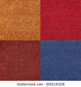 Vector fabric texture. Distressed texture of weaving fabric. Grunge background. Abstract halftone vector illustration. Overlay to create interesting effect and depth. Isolated on white. EPS10.