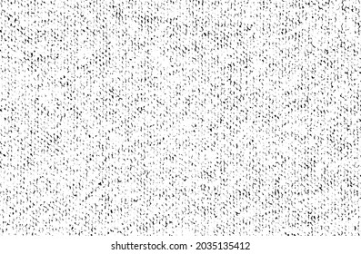 Vector fabric texture. Distressed texture of weaving fabric. Grunge background. Abstract halftone vector illustration. Overlay to create interesting effect and depth. Isolated on white. EPS10.