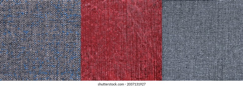 Vector fabric texture. Distressed texture of weaving fabric. Grunge background. Abstract halftone vector illustration. Overlay to create interesting effect and depth. Isolated on white. EPS10.