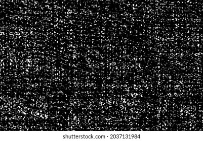 Vector fabric texture. Distressed texture of weaving fabric. Grunge background. Abstract halftone vector illustration. Overlay to create interesting effect and depth. Isolated on white. EPS10.