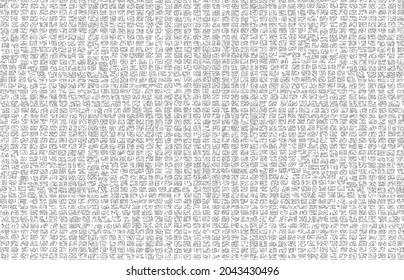 Vector fabric texture. Distressed texture of weaving fabric. Grunge background. Abstract halftone vector illustration. Overlay to create interesting effect and depth. Black isolated on white. EPS10.